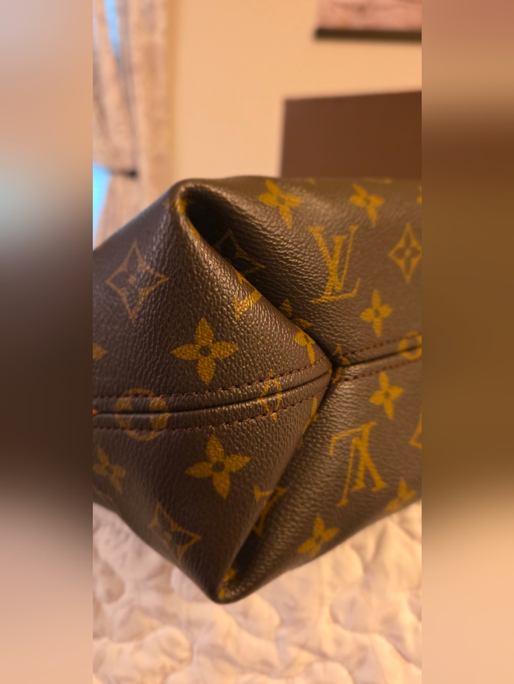 Louis Vuitton Monogram Shoulder Hobo Bag in Brown and Vachetta - Picture 5 of 16
